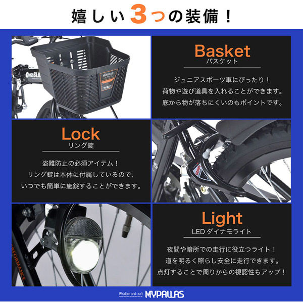 池商 22インチ折りたたみジュニアMTB シマノ6段変速 MJ822F ブルー 1台