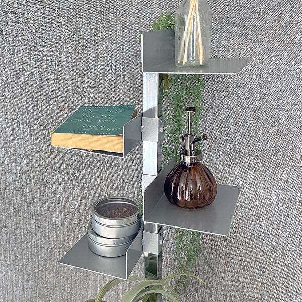 Tsum_Dock ブックタワー ハイタイプ/シルバー Tsum_dock ブックタワー 隠しキャスター付き ハイタイプ /8段