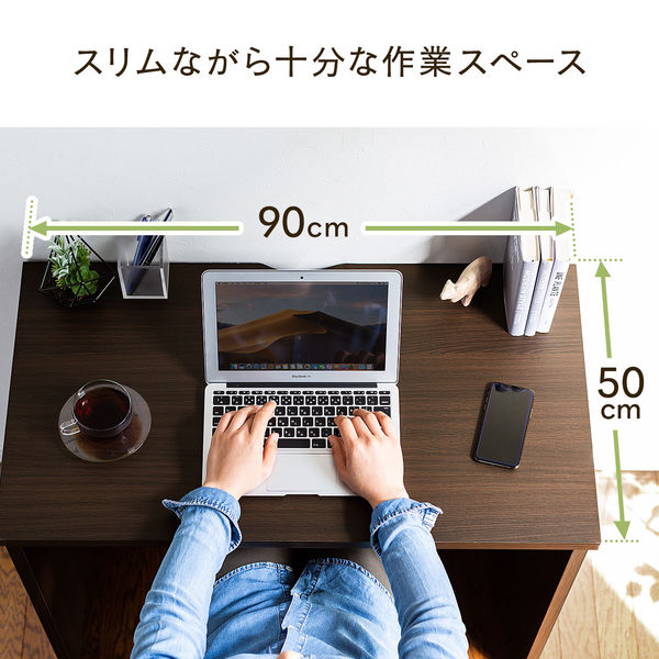 サンワサプライ パソコンデスク(W90cm・書斎机・木製) 100 サンワサプライ パソコンデスク(W90cm・書斎机・木製) 100