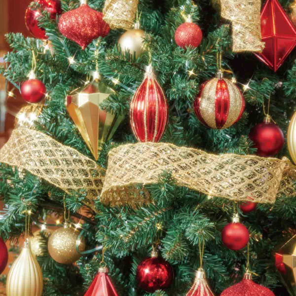 ストア・エキスプレス コンチネンタルクリスマスツリーセット ゴールド・レッド 高さ180×幅110cm 8736-1820 1セット（直送品）