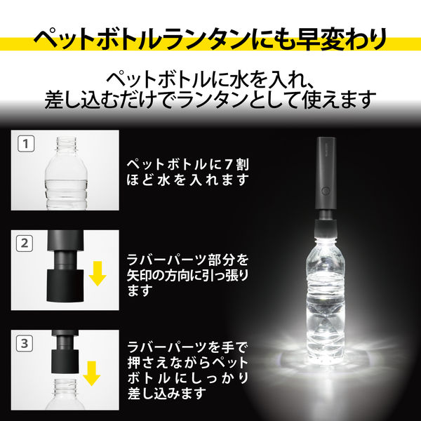 エレコム モバイルバッテリー/3350mAh/2.4A/LED機能付/ブラック DE