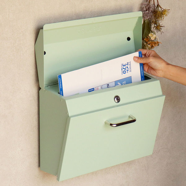 MOJYU ダフネ 壁掛けポスト セージグリーン 1台（直送品）