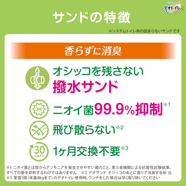 デオトイレ 飛び散らない 消臭・抗菌サンド 2L（約1ヶ月分）ユニ・チャーム - アスクル