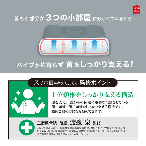 MORIPiLO 枕 ストレートネック 矯正 (整骨院監修 高さ調整できる