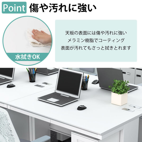 軒先渡し】Y2K NBD平机 幅800×奥行700×高さ720mm ホワイト