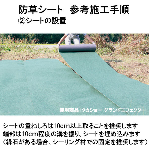 タカショー 防草シート 駐車場対応 高耐荷重 グリーングラウンド