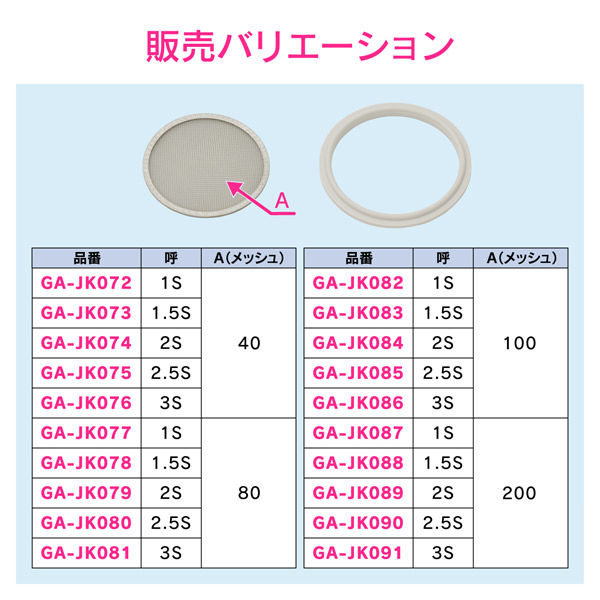 カクダイ 降ろせる ヘルールストレーナー 1S #80 690-36-A