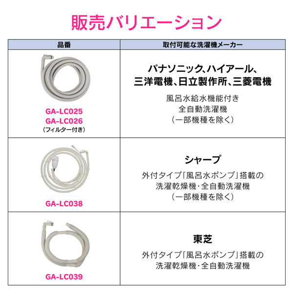 洗濯機の付属品 風呂のホース - 洗濯機