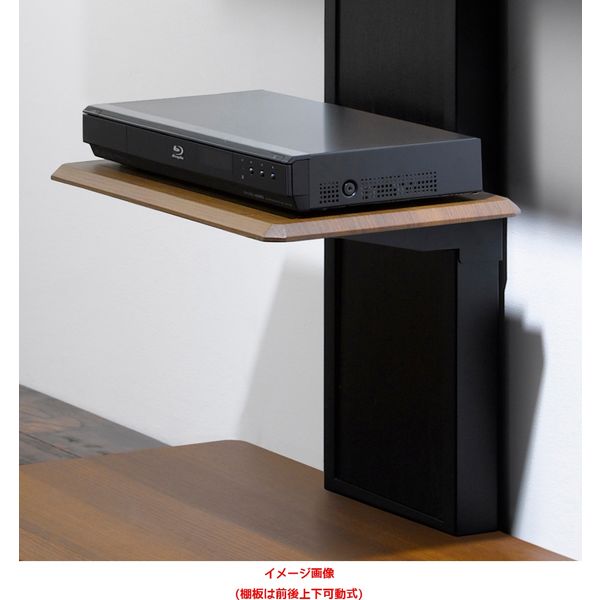 【軒先渡し】朝日木材加工 壁寄せTV台 幅850×奥行420×高さ1130mm ブラウン AS-WB850 1台（直送品）