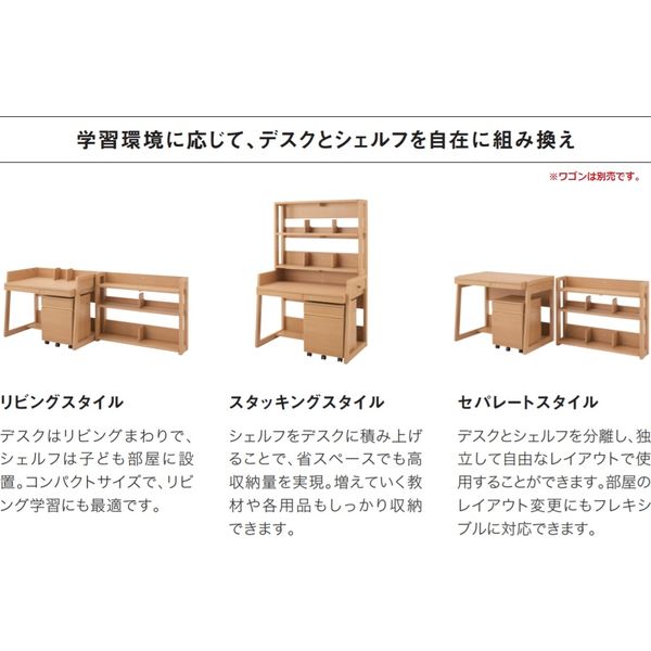 オカムラ ウーゴ 学習 デスク 幅1000×奥行620×高さ1560mm オーク