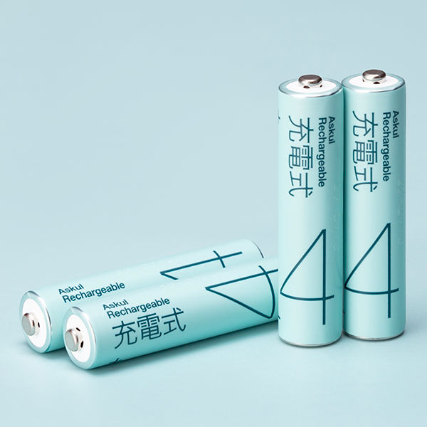 アスクル ニッケル水素充電池 単4形 HR-4STD（4S）ASK 1セット