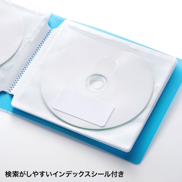 サンワサプライ CD・DVDケース ファイルタイプ 12枚収納 ブルー FCD ...