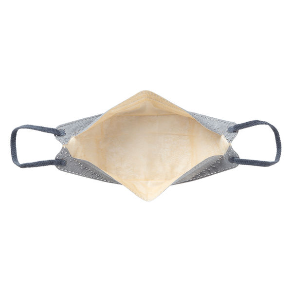 アスクル ダイヤモンド型サージカルマスク ライトグレー×紐 