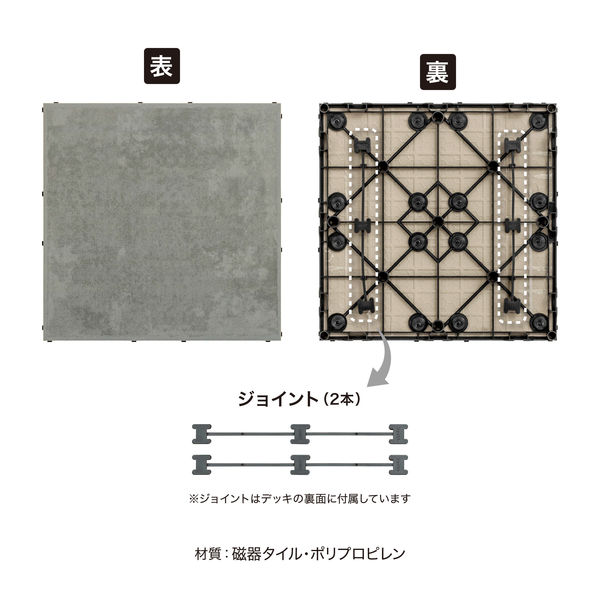 タカショー 敷くだけタイル 磁器 DG 9枚組 JBG-JCDG2/9S 1セット