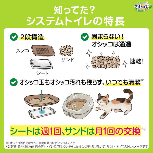 デオトイレ 快適ワイド 本体セット(サンド2L×2+シート4枚 デオトイレ 快適ワイド 本体セット(サンド2L×2+シート4枚
