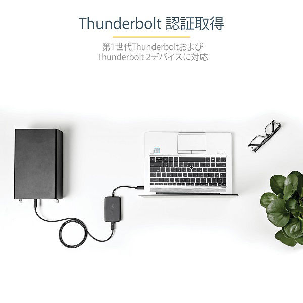 Thunderbolt 3 Thunderbolt（Mini DP）変換アダプター [TB3（オス 