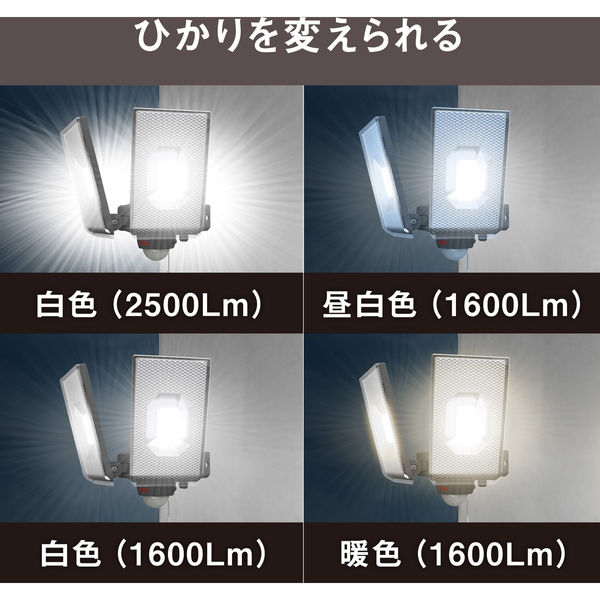ムサシ LED-AC2050 12.5W×2灯 LEDセンサーライト 1個（直送品） - アスクル
