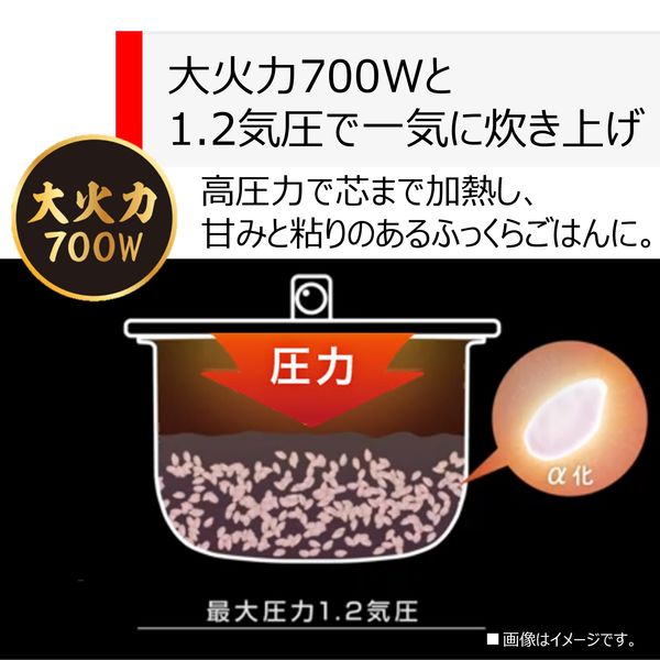 東芝 圧力IH炊飯器 3.5合 ホワイト RC-6PXV（W） 1台 - アスクル