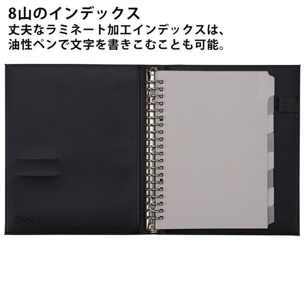 マルマン ジウリス バインダー A5 20穴 ブラック F289B-05 1冊（直送品