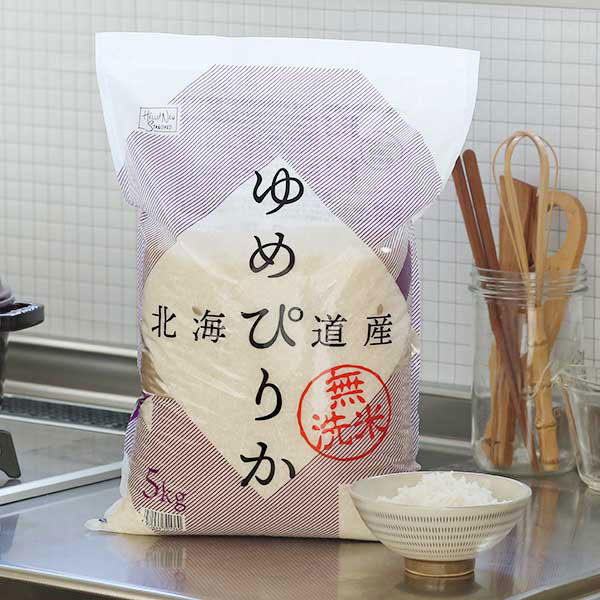 新米】北海道産 ゆめぴりか 5kg 1袋 令和6年産 【無洗米】 米 木徳神糧 オリジナル - アスクル