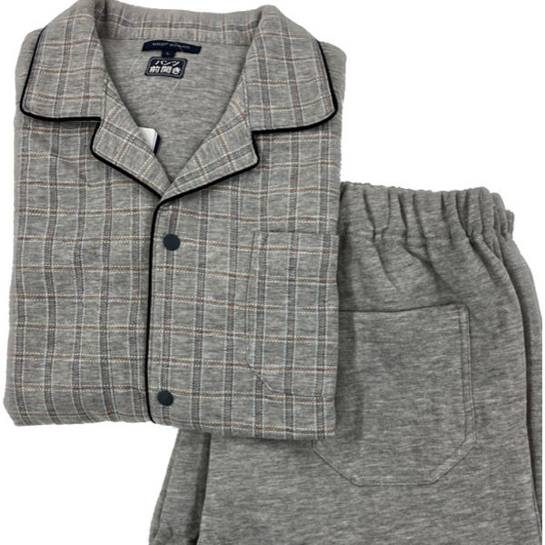 ブルーメイト 紳士パジャマ キルト スナップボタン 68381 NE3 M 1
