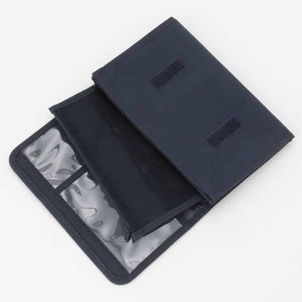 無印良品 ポリエステル 母子手帳ケース 大 ネイビー 約24×17cm 良品計画 - アスクル