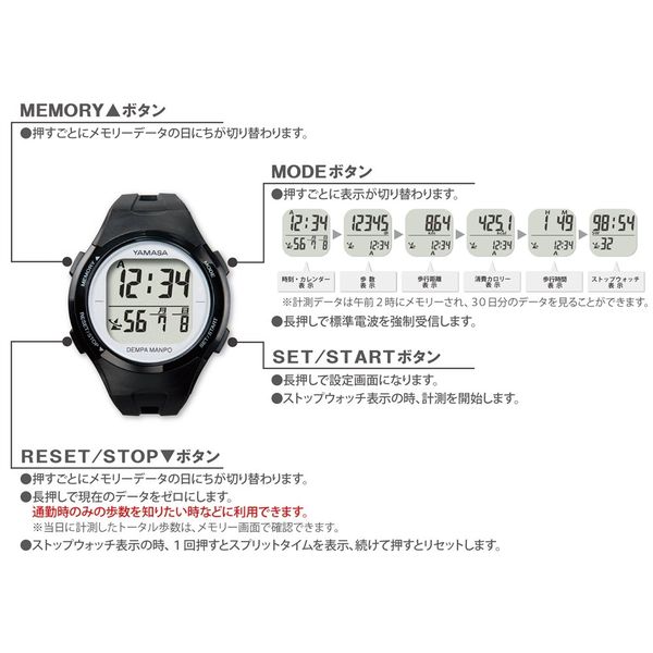 山佐時計計器 山佐 ウォッチ万歩計 TM510ーWP TM510-WP 1台（直送品） - アスクル