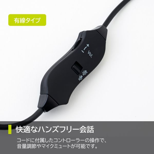 ヘッドセット 有線 3.5mm 4極ミニプラグ オープンイヤー 耳をふさがない IPX4相当 Call Meets キングジム