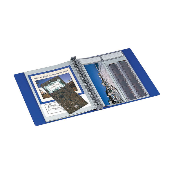 コクヨ フォトファイル（A4サイズ） A4縦 台紙なしタイプ（標準セット） 青 ア-M160NB 1冊 - アスクル