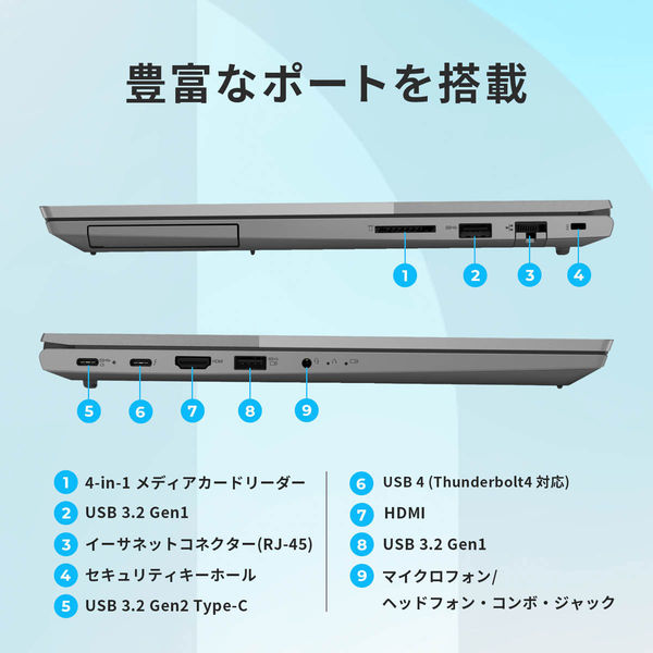 ThinkBook 15 Gen 4(15.6型ワイド/i5-1235U/16GB/256GB/Win10Pro ThinkBook 15 Gen 4(15.6型ワイド/i5-1235U/16GB/256GB/Win10Pro