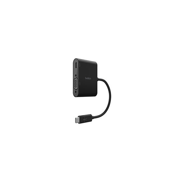 Belkin USB Type-C to VGA変換アダプター 映像変換 Macbook/iPad対応 ブラック 1個