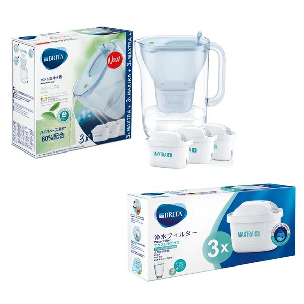 浄水器１年セット】ブリタ（BRITA）ポット型浄水器 スタイルエコ 