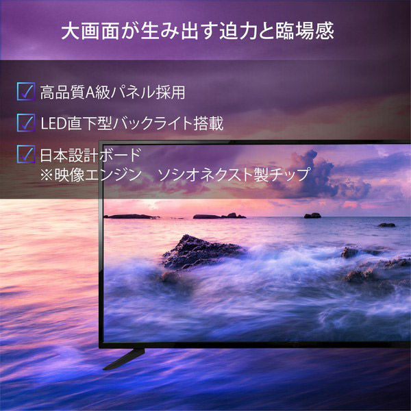 ダイアモンドヘッド Wチューナー搭載43型フルハイビジョン液晶テレビ AS-433W 1台（直送品）