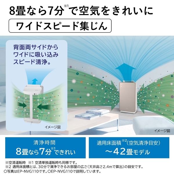 『新品！！』日立 加湿空気清浄機シャンパンゴールド　 EP-NVG90-N加湿空気清浄機