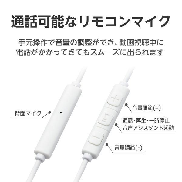 イヤホン タイプC マイク付き カナル型 耳せんタイプ 有線 シルバー EHP-DF11CMSV エレコム 1個 アスクル