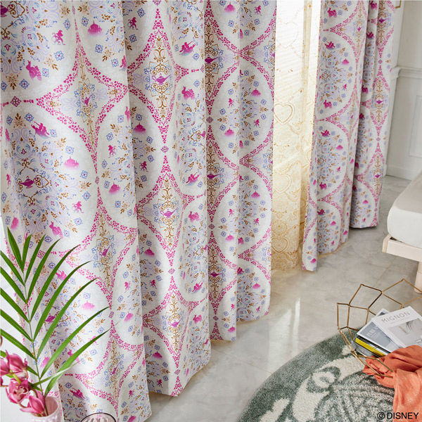 スミノエ ディズニーカーテン 100×178 ドレープ 遮光 2つ山 1.5倍