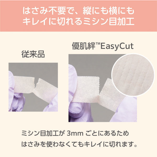 優肌絆EasyCut 25mm×7m 3292 1箱（12巻入り） ニトムズ（わけあり品