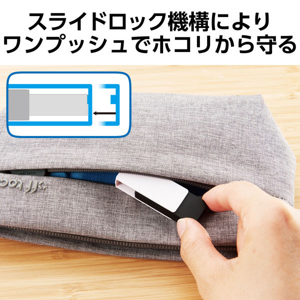 USB128白2 USBメモリ 128GB USB-A 回転式キャップ スライドロック ホワイト