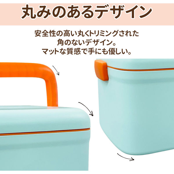 カラー救急箱 Mサイズ (ピンク)2段式ボックス トレー付き 薬箱
