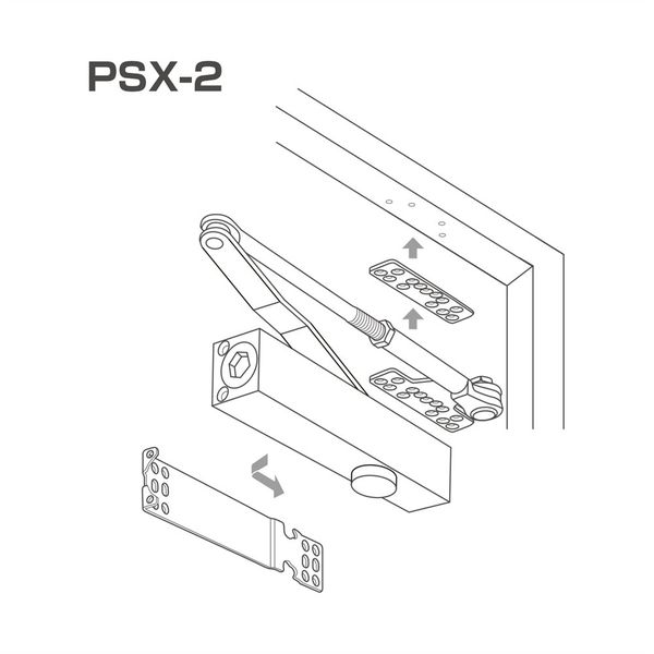取引 ✩ 日本ドアーチエック製造 ニュースター 取替用ドアクローザ PSX