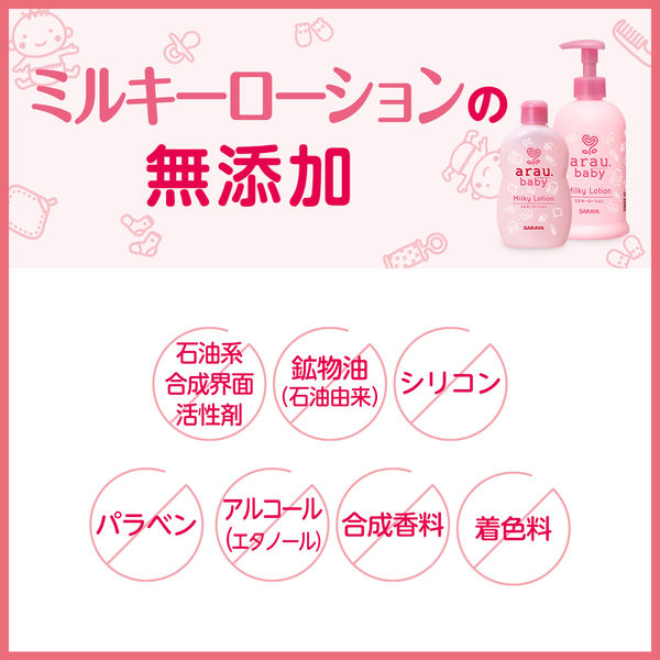 アラウベビー ミルキーローション 120ml 1セット（2個入） サラヤ 無