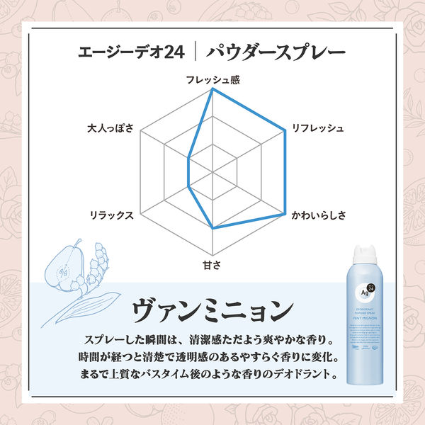 Ag DEO24（エージーデオ24） パウダースプレー ヴァン ミニョン S 40g