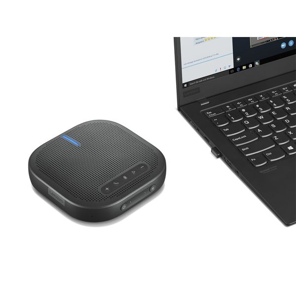 スピーカーフォン WEB会議用 VoIP Bluetooth/USB-A/Type-C エコーキャンセリング ノイズリダクション Lenovo純正 1個