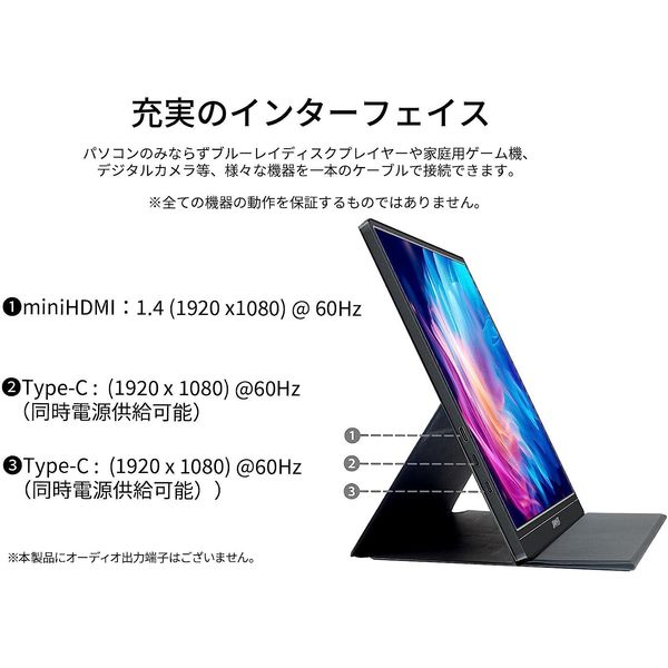 JAPANNEXT 13.3インチモバイルモニター JN-MD-IPS1332FHDR 1台 - アスクル