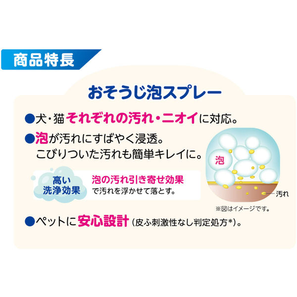 シュシュット！ おそうじ泡スプレー 犬用 270ml ライオンペット - アスクル