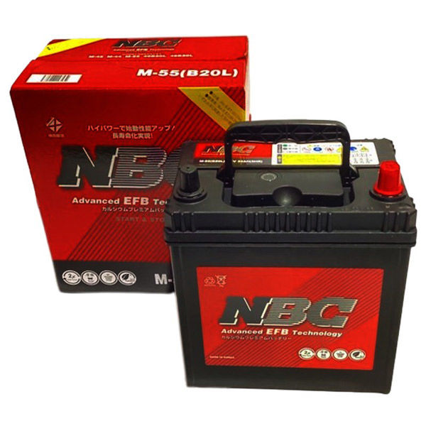 NBC 国産車バッテリー アイドリングストップ車対応 M-55(B20L) 1
