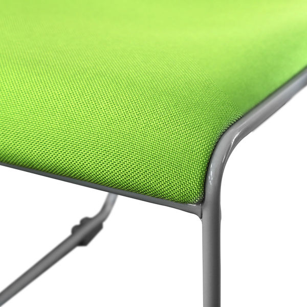 【軒先渡し】ナカバヤシ スタッキングチェア NSF ファブリック グリーン NCS-NSFF00205G 1セット(5脚入)（直送品） 会議用椅子／ミーティングチェア／スタッキングチェア P2222598327(17034円)