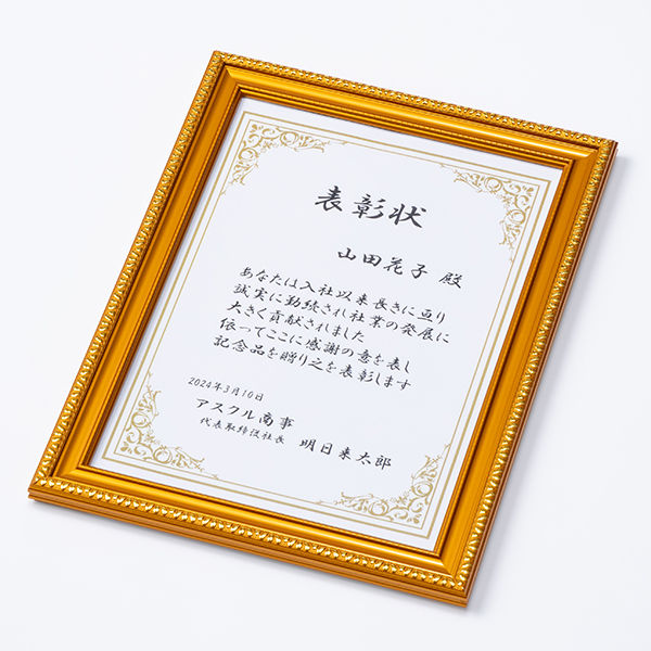 ナカバヤシ 賞状額縁 金ケシ(樹脂製) JIS A3判 フ-KWP-40 N 2mvetro 4902205851424.jpg