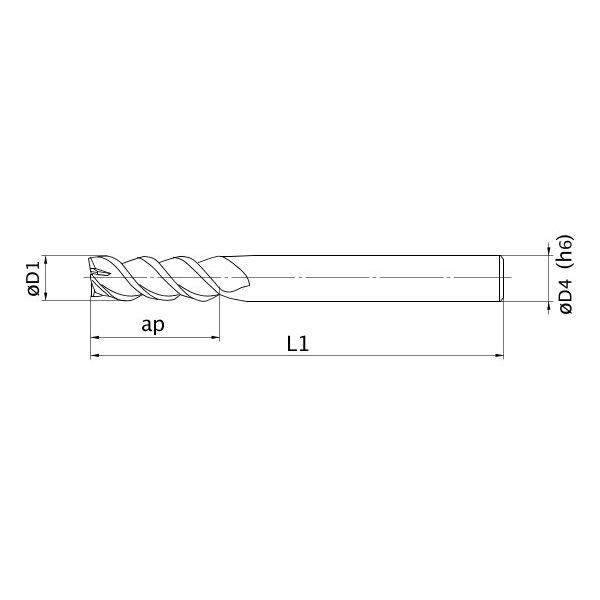 三菱マテリアル ミラクルエンドミル MSMHZD D1600 1PC（直送品