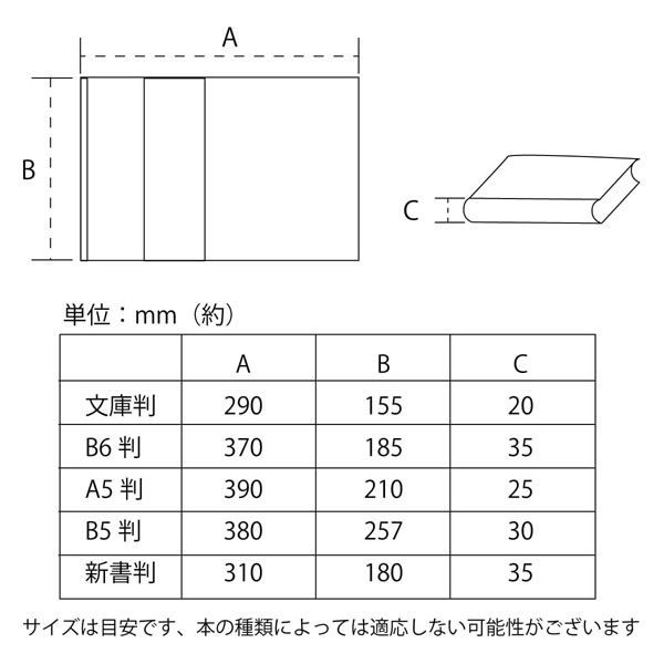 TTC 透明ブックカバー 新書判 透明 31-5050 1セット(5袋) - アスクル